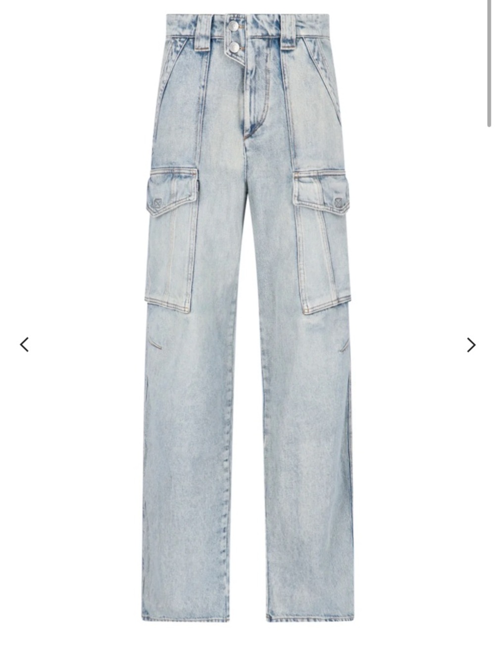 Isabel Marant Étoile Heilani Mid-Rise Faded-Effect Cargo Jeans